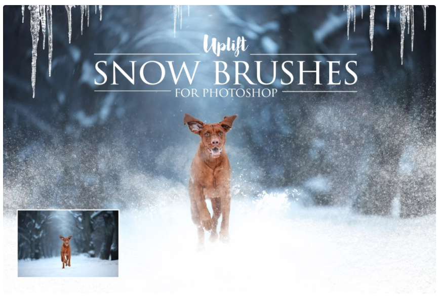 25 Snow Brushes For Photoshop. Кисти Для Photoshop С Эффектом Зимы.