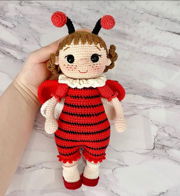 Kat_knit_toys] Куколка Божья Коровка (Екатерина Литвинова.